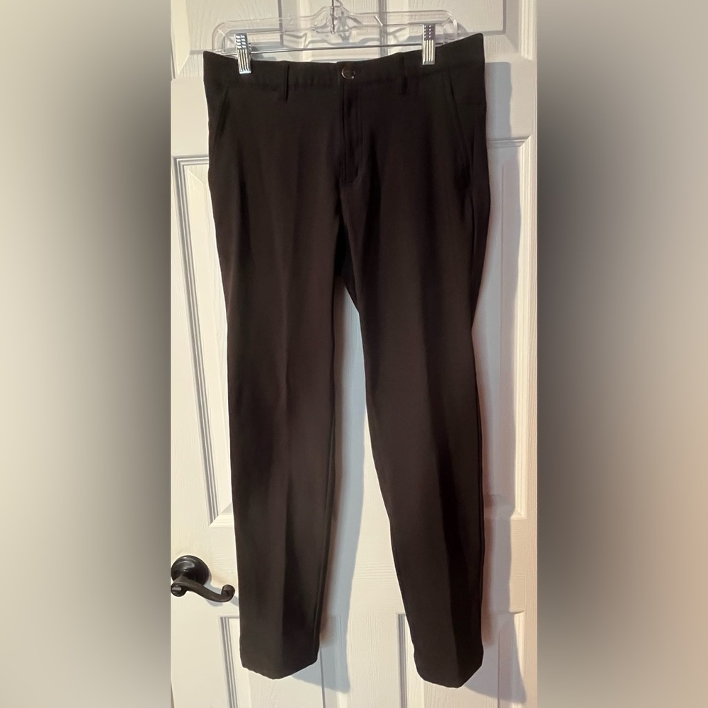 Adidas Golf Pants Mens Size 30x30 Black Performance Stretch Fleece Lined